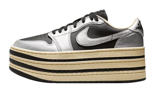 Air Jordan 1 Low Triple Stack WMNS Metallic Silver / Black HV8288 001
