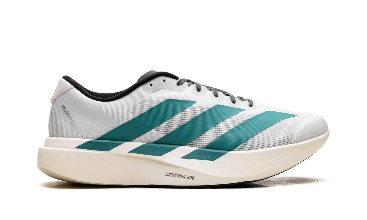 adiZero EVO SL  White Pure Teal  JS4487