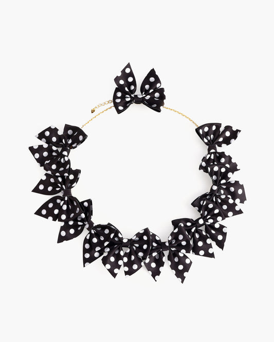 Polka Dot Bow Necklace