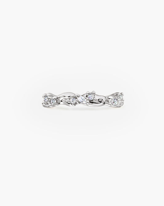 Moonlit Ivy Ring in Silver