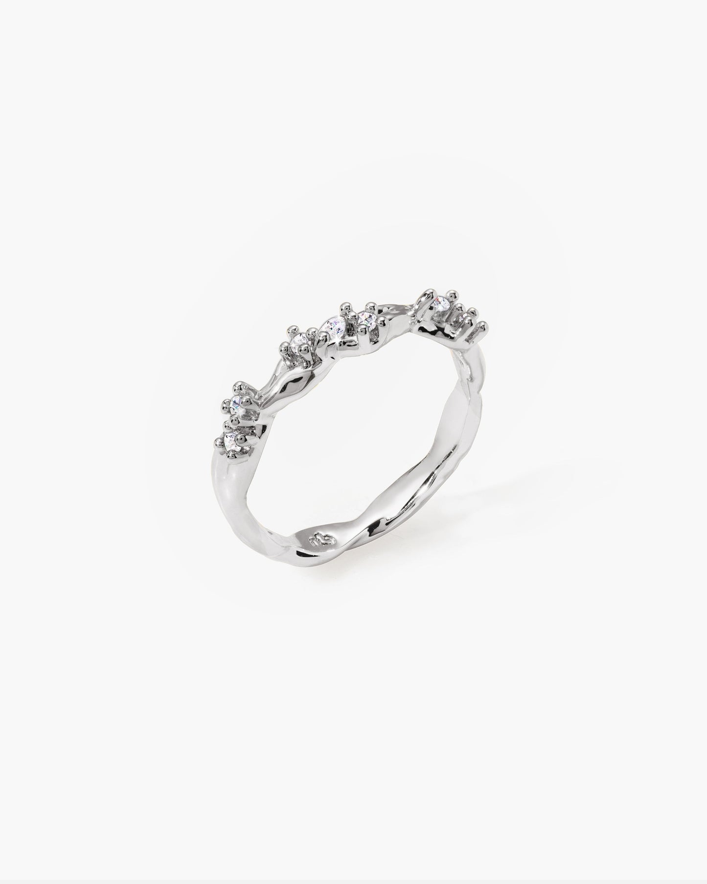 Moonlit Ivy Ring in Silver