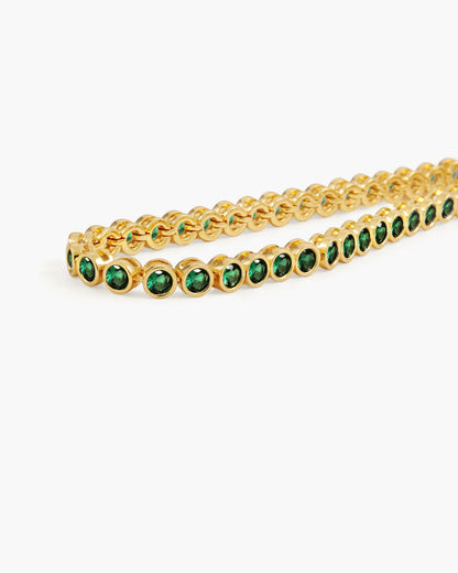 Emerald Tennis Bracelet in Gold