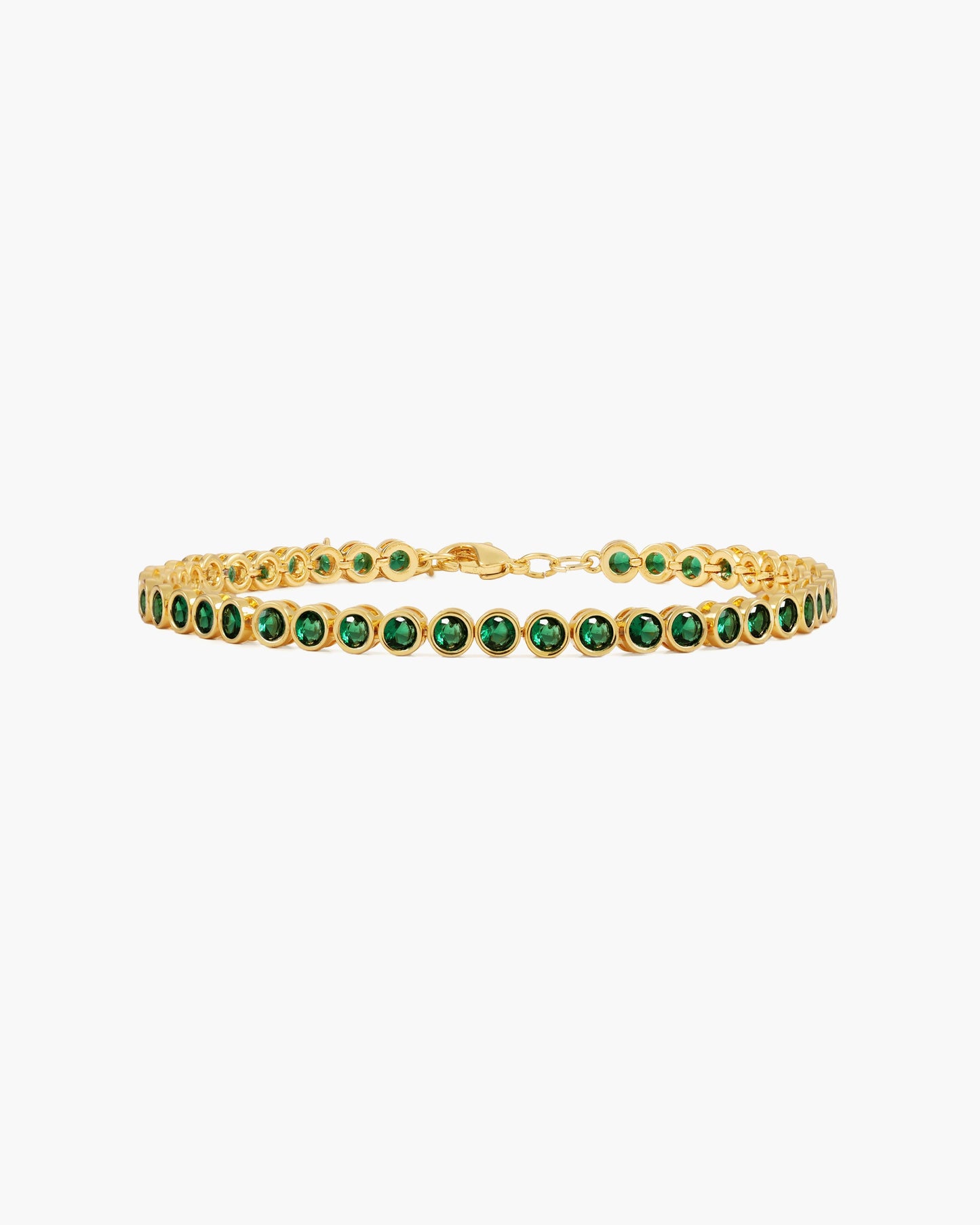 Emerald Tennis Bracelet in Gold