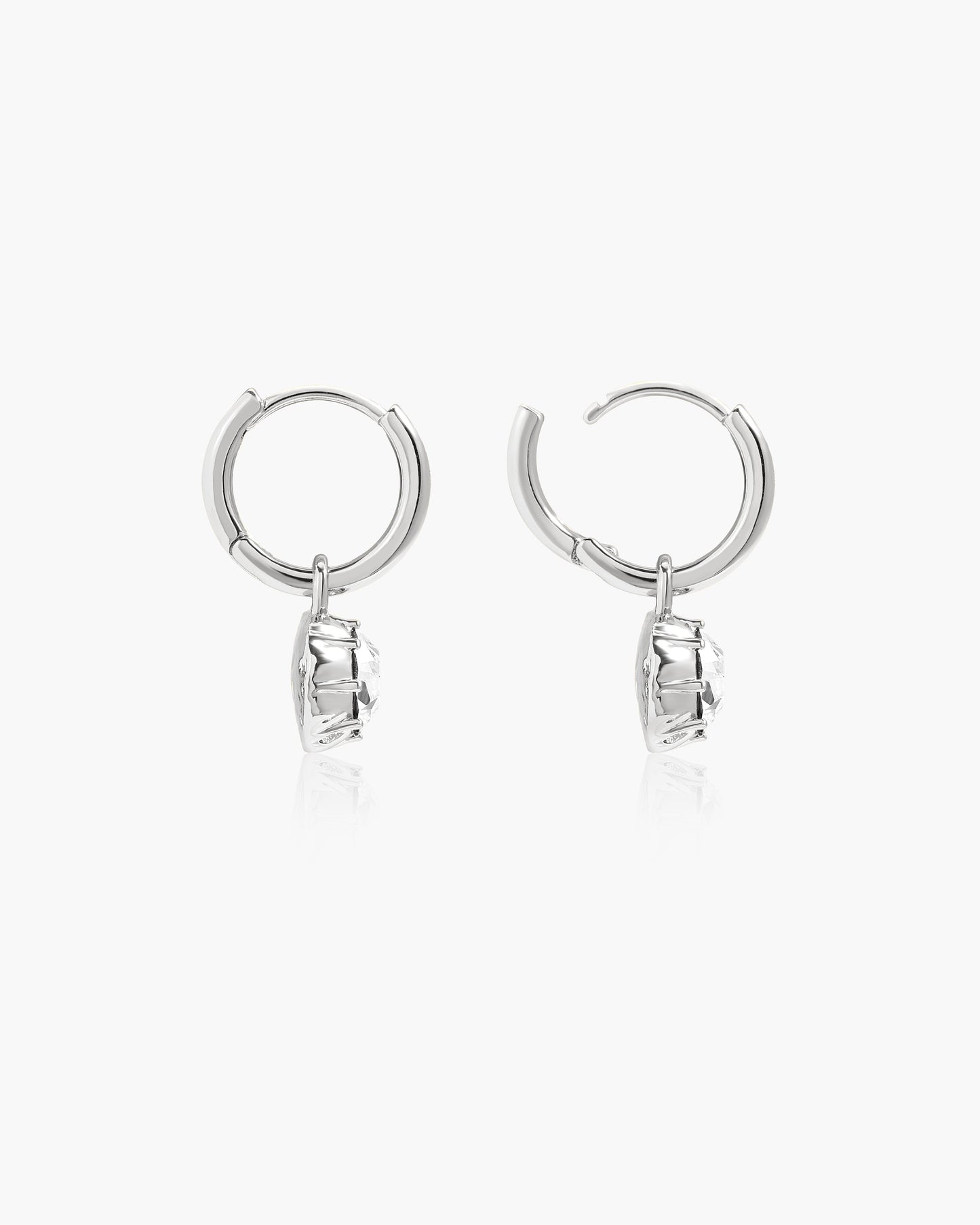 Georgian Detachable Hoop Earrings in Silver