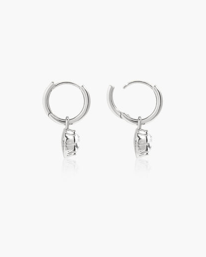Georgian Detachable Hoop Earrings in Silver