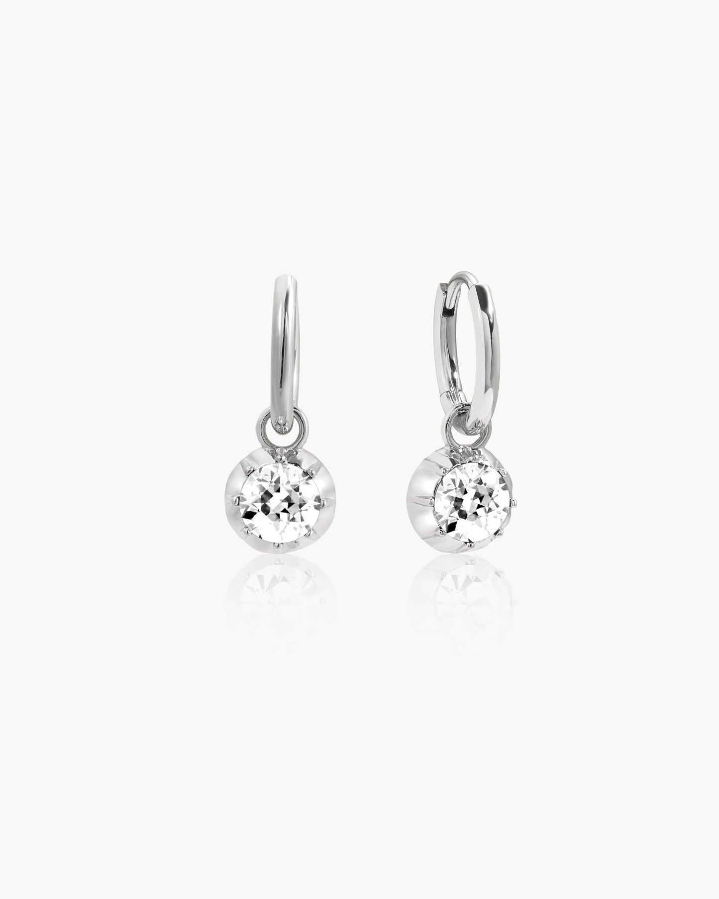 Georgian Detachable Hoop Earrings in Silver