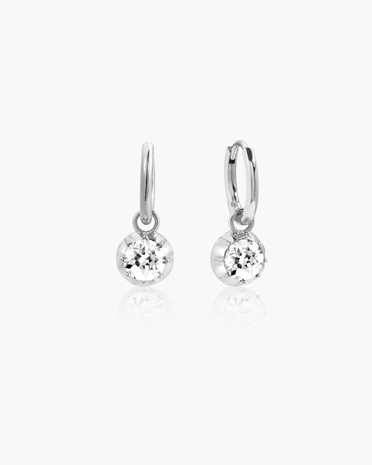 Georgian Detachable Hoop Earrings in Silver